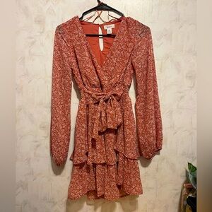 Dark Pink Long Sleeve Dress - X-Small (Never Worn!)